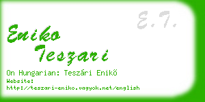 eniko teszari business card