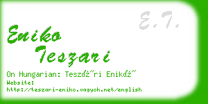 eniko teszari business card